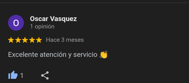 Excelente atención y servicio